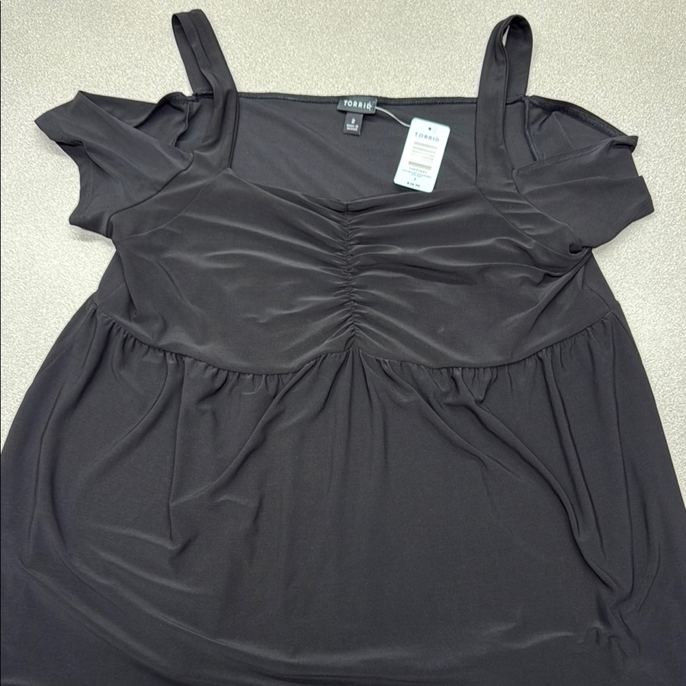 Torrid Black Ruched Sleeveless Camisole